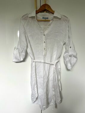 Stella Rosa linen White Tunic Dress Small
